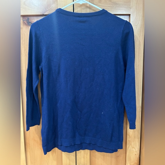 The limited Navy Blue Anchor cardigan sweater nautical preppy Medium M - Picture 2 of 3